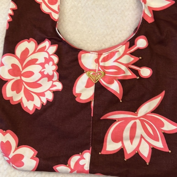 ROXY Y2K Style Pink Floral Tie Bag New with Tags Quirky Boho Purse Rare Find - Picture 8 of 8